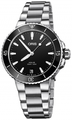 Buy this new Oris Aquis Date 36.5mm 01 733 7731 4154-07 8 18 05P midsize watch for the discount price of £1,572.00. UK Retailer.