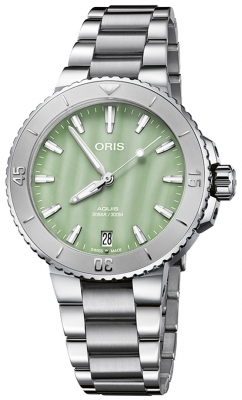 Buy this new Oris Aquis Date 36.5mm 01 733 7770 4157-07 8 18 05P ladies watch for the discount price of £1,700.00. UK Retailer.