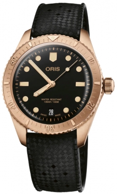 Buy this new Oris Divers Sixty Five 38mm 01 733 7771 3154-07 4 19 18BR midsize watch for the discount price of £1,870.00. UK Retailer.