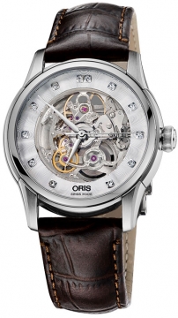 Buy this new Oris Artelier Skeleton 01 734 7670 4019-07 1 21 73FC mens watch for the discount price of £1,390.00. UK Retailer.