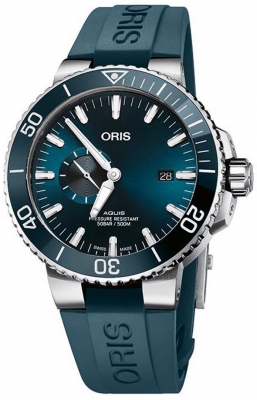 Buy this new Oris Aquis Small Second, Date 45.5 01 743 7733 4155-07 4 24 69EB mens watch for the discount price of £1,825.00. UK Retailer.