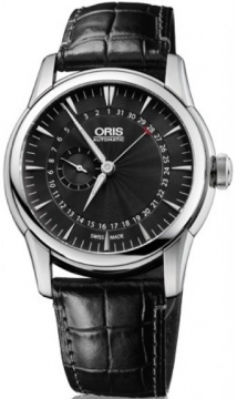 Buy this new Oris Artelier Small Second, Pointer Date 01 744 7665 4054-07 1 22 74FC mens watch for the discount price of £1,105.00. UK Retailer.