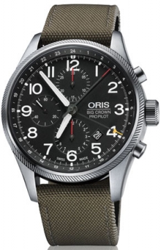 Buy this new Oris Big Crown ProPilot Chronograph GMT 01 677 7699 4164-07 5 22 14FC mens watch for the discount price of £2,030.00. UK Retailer.