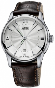 Buy this new Oris Artelier Date 40mm 01 733 7670 4071-07 1 21 73FC mens watch for the discount price of £902.00. UK Retailer.