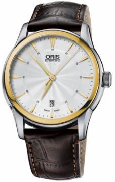 Buy this new Oris Artelier Date 40mm 01 733 7670 4351-07 1 21 73FC mens watch for the discount price of £902.00. UK Retailer.