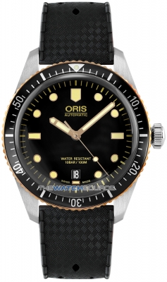 Buy this new Oris Divers Sixty-Five 40mm 01 733 7707 4354-07 4 20 18 mens watch for the discount price of £1,700.00. UK Retailer.