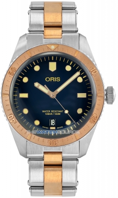 Buy this new Oris Divers Sixty-Five 40mm 01 733 7707 4355-07 8 20 17 mens watch for the discount price of £1,912.00. UK Retailer.