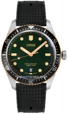 Buy this new Oris Divers Sixty-Five 40mm 01 733 7707 4357-07 4 20 18 mens watch for the discount price of £1,700.00. UK Retailer.