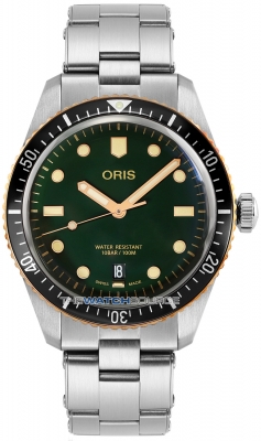 Buy this new Oris Divers Sixty-Five 40mm 01 733 7707 4357-07 8 20 18 mens watch for the discount price of £1,870.00. UK Retailer.