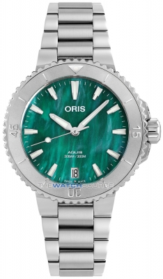 Buy this new Oris Aquis Date 36.5mm 01 733 7770 4137-07 8 18 05P ladies watch for the discount price of £1,700.00. UK Retailer.