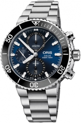 Buy this new Oris Aquis Chronograph 45.5mm 01 774 7743 4155-07 8 24 05PEB mens watch for the discount price of £2,354.00. UK Retailer.