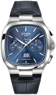 Buy this new Glashutte Original Seventies Chronograph Panorama Date 1-37-02-08-02-61 mens watch for the discount price of £10,795.00. UK Retailer.