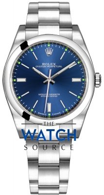 Buy this new Rolex Oyster Perpetual 39mm 114300 Blue Oyster mens watch for the discount price of £5,200.00. UK Retailer.