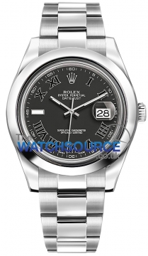 Buy this new Rolex Oyster Perpetual Datejust II 116300 Black Roman mens watch for the discount price of £5,280.00. UK Retailer.