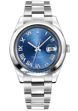 Buy this new Rolex Oyster Perpetual Datejust II 116300 Blue Roman mens watch for the discount price of £5,280.00. UK Retailer.
