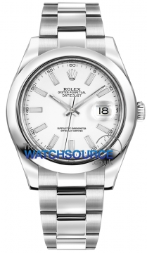 Buy this new Rolex Oyster Perpetual Datejust II 116300 White Index mens watch for the discount price of £5,280.00. UK Retailer.
