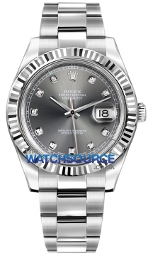 Buy this new Rolex Oyster Perpetual Datejust II 116334 Rhodium Diamond mens watch for the discount price of £8,200.00. UK Retailer.