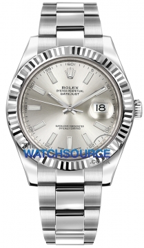 Buy this new Rolex Oyster Perpetual Datejust II 116334 Silver Index mens watch for the discount price of £6,900.00. UK Retailer.