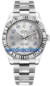 Buy this new Rolex Oyster Perpetual Datejust II 116334 Rhodium Arabic mens watch for the discount price of £6,900.00. UK Retailer.