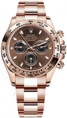 Rolex Cosmograph Daytona Everose Gold 116505 Chocolate Black Index watch