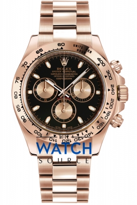 Buy this new Rolex Cosmograph Daytona Everose Gold 116505 Black and Pink Index mens watch for the discount price of £70,000.00. UK Retailer.