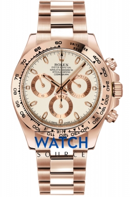 Buy this new Rolex Cosmograph Daytona Everose Gold 116505 Ivory Index mens watch for the discount price of £70,000.00. UK Retailer.