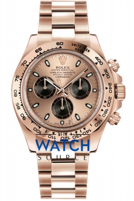 Buy this new Rolex Cosmograph Daytona Everose Gold 116505 Pink and Black Index mens watch for the discount price of £70,000.00. UK Retailer.