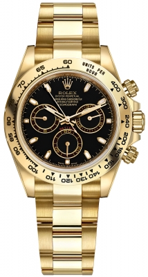 Buy this new Rolex Cosmograph Daytona Yellow Gold 116508 Black Index Oyster mens watch for the discount price of &pound;36,000.00. UK Retailer.