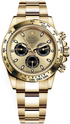 Rolex Cosmograph Daytona Yellow Gold 116508 Champagne Black watch