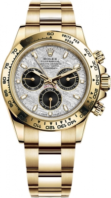 Rolex Cosmograph Daytona Yellow Gold 116508 Meteorite Black watch