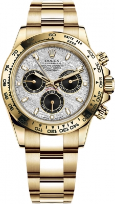 Buy this new Rolex Cosmograph Daytona Yellow Gold 116508 Meteorite Black mens watch for the discount price of - Please Call for Price. UK Retailer.