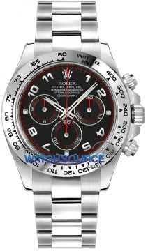 Buy this new Rolex Cosmograph Daytona White Gold 116509 Black Arabic mens watch for the discount price of £27,610.00. UK Retailer.