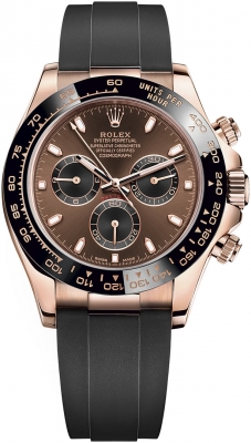 Rolex Cosmograph Daytona Everose Gold 116515LN Chocolate Black Oysterflex watch