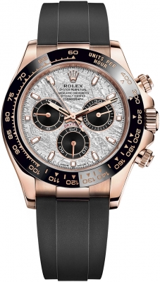 Rolex Cosmograph Daytona Everose Gold 116515LN Meteorite Black Oysterflex watch