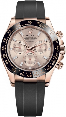 Buy this new Rolex Cosmograph Daytona Everose Gold 116515LN Sundust Baguette Oysterflex mens watch for the discount price of - Please Call for Price. UK Retailer.