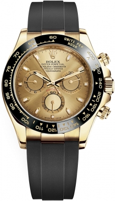 Rolex Cosmograph Daytona Yellow Gold 116518LN Champagne Oysterflex watch
