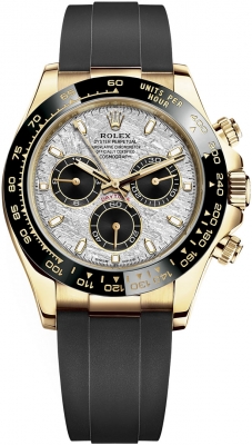 Rolex Cosmograph Daytona Yellow Gold 116518LN Meteorite Black Oysterflex watch