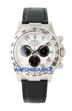 Buy this new Rolex Cosmograph Daytona White Gold 116519 White and Black Arabic mens watch for the discount price of £16,110.00. UK Retailer.