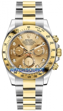 Buy this new Rolex Cosmograph Daytona Steel and Gold 116523 Champagne Diamond mens watch for the discount price of &pound;13,860.00. UK Retailer.