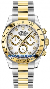 Buy this new Rolex Cosmograph Daytona Steel and Gold 116523 White Diamond mens watch for the discount price of £13,860.00. UK Retailer.