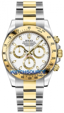 Buy this new Rolex Cosmograph Daytona Steel and Gold 116523 White Index mens watch for the discount price of £12,380.00. UK Retailer.
