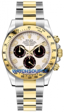 Buy this new Rolex Cosmograph Daytona Steel and Gold 116523 White and Black Arabic mens watch for the discount price of £12,380.00. UK Retailer.