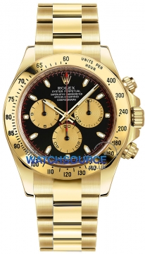 Buy this new Rolex Cosmograph Daytona Yellow Gold 116528 Black-Champagne Index mens watch for the discount price of £25,520.00. UK Retailer.