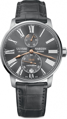 Buy this new Ulysse Nardin Marine Chronometer Torpilleur 42mm 1183-310/42-bq mens watch for the discount price of £6,205.00. UK Retailer.