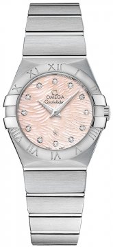 Buy this new Omega Constellation Brushed 27mm 123.10.27.60.57.002 ladies watch for the discount price of £2,703.00. UK Retailer.