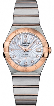 Buy this new Omega Constellation Co-Axial Automatic 27mm 123.20.27.20.55.001 ladies watch for the discount price of £5,321.00. UK Retailer.