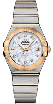 Buy this new Omega Constellation Co-Axial Automatic 27mm 123.20.27.20.55.003 ladies watch for the discount price of £5,607.00. UK Retailer.