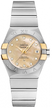 Buy this new Omega Constellation Co-Axial Automatic 27mm 123.20.27.20.57.003 ladies watch for the discount price of £4,990.00. UK Retailer.