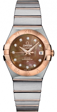 Buy this new Omega Constellation Co-Axial Automatic 27mm 123.20.27.20.57.001 ladies watch for the discount price of £6,147.00. UK Retailer.