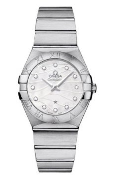 Buy this new Omega Constellation Brushed 27mm 123.10.27.60.55.003 ladies watch for the discount price of £2,718.00. UK Retailer.